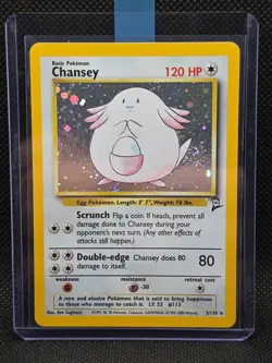 Pokemon Card - Chansey 3/130 Holo Rare - Base Set 2 WOTC - Mint Swirl - Image 1