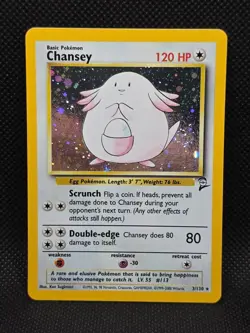 Pokemon Card - Chansey 3/130 Holo Rare - Base Set 2 WOTC - Mint Swirl - Image 2