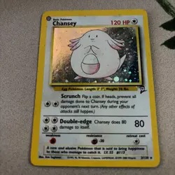 Chansey Base Set 2 Holo Rare No. 3/130 Pokemon Card - 2000 - Image 1