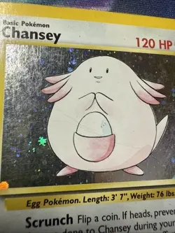 Pokemon Chansey Base Set 2 Holo Rare Card 3/130 WOTC Heavy Played - Image 4