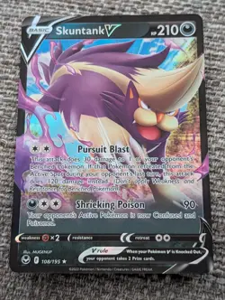 Skuntank v Silver Tempest 181/195 Mint Condition - Pokemon TCG - Image 1