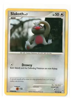 Pokemon Diamond & Pearl Mysterious Treasures-Slakoth Card 99/123 - Image 1