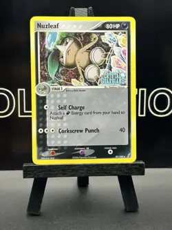 Nuzleaf 39/100 EX Crystal Guardians Holo Stamped Pokemon Card - Image 2