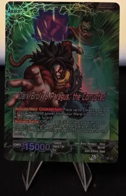 DBS Card Game Dark Broly & Paragus, the Corrupted BT11-122 UC Parallel Foil Mint - Image 1