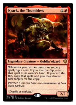 Magic MTG Krark, the Thumbless 189 R Commander Legends English Card Near Mint - Image 1