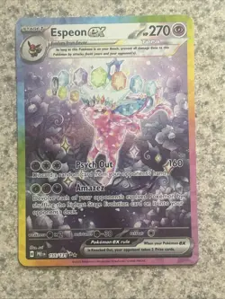 Pokemon TCG Espeon EX Prismatic Evolutions Holo Card 155/131 Near Mint Condition - Image 3