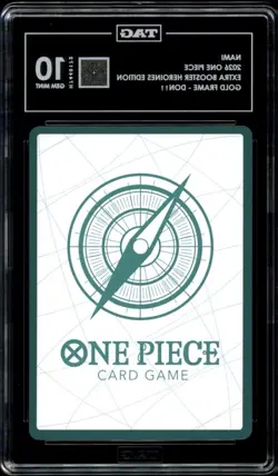 One Piece CCG Nami Gold Frame DON!! EB03 TAG 10 GEM MINT - Image 2