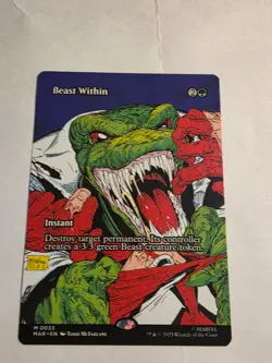 Beast Within (Borderless) - 0033 - Marvel's Spider-Man MTG NM/M In Hand - Image 1