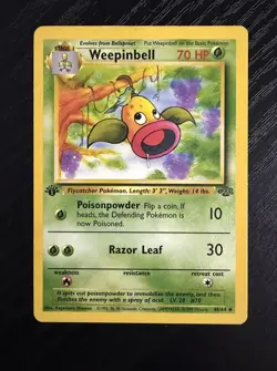 Weepinbell 48/64 Jungle 1st Edition Non-Holo Pokemon Card - Image 1