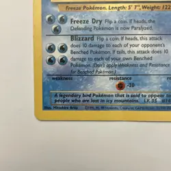 Articuno 17/62 Fossil set Regular Non Holo Rare Unlimited English Pokemon Card - Image 2
