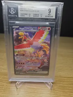 Ethan's Ho-Oh EX 230/182 Destined Rivals SIR Pokemon Card Ethans Ho-oh BGS 9 - Image 1