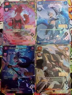 Azuki TCG S1 Tournament Winner Stamp Card 4-SET Full Illustration Alternate Arts - Image 1