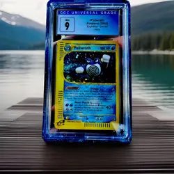 Pokemon TCG Poliwrath Holo Rare Card 24/165 Expedition Set Swirl CGC 9 - Image 1