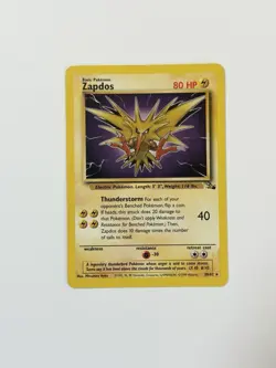 Pokemon TCG Zapdos Fossil Card 30/62 Unlimited Rare, Non-Holo - Image 1