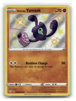 Galarian Yamask SV065/SV122 Shiny Rare Shining Fates Shiny Vault Pokemon Holo NM - Image 1