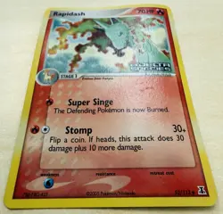 2005 Pokemon Rapidash EX Delta Species 52/113 Reverse Holo STAMPED - Damaged - Image 2