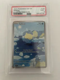 2024 Pokemon Surging Sparks Spheal #199/191 PSA 9 - Image 3