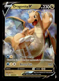 Dragonite V 049/078 Holo V Rare Pokemon GO Pokemon Near Mint - Image 1