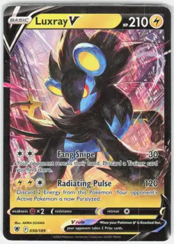 Luxray V 050/189 Holo V Rare Astral Radiance Pokemon Holo Near Mint - Image 1
