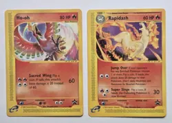 Pokemon e-Reader Promo Lot Rapidash 51 Ho-Oh 52 WOTC Black Star Nintendo Power - Image 1