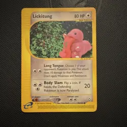Pokemon TCG Lickitung 90/147 Aquapolis E-Reader Common Illus. Yuka Morii - Image 1