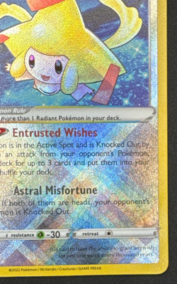 RADIANT JIRACHI 120/195 NM RADIANT RARE SILVER TEMPEST POKEMON 2022 - Image 2
