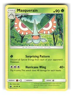 Masquerain 16/168 Uncommon Celestial Storm Pokemon Lightly Played - Image 1