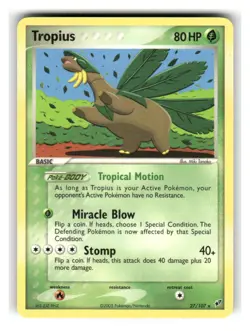 Tropius 27/107 Rare Deoxys Pokemon Near Mint - Image 1