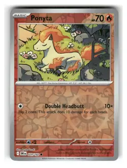 Ponyta 029/182 Common Destined Rivals Pokemon Reverse Holo Near Mint - Image 1