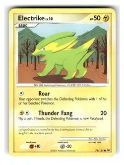 Electrike 74/127 Common Platinum Pokemon Lightly Played - Image 1