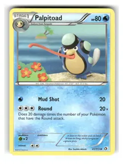 Palpitoad 41/113 Uncommon Legendary Treasures Pokemon Lightly Played - Image 1
