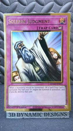 | Yugioh Solemn Judgment MAGO-EN051 1st Edition Maximum Gold Rare NM 🔥 | - Image 1