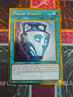 Yu-Gi-Oh! TCG Pot of Duality PGL2-EN055 Gold Rare 1st Edition Near Mint - Image 1