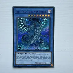 YUGIOH Blue-Eyes Chaos MAX Dragon : LDS2-EN016 : BLUE TEXT 1st-ED NM - Image 1