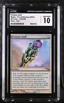 PROTEUS STAFF Mirrodin Foil Rare CGC 10 MTG [Nostalgium] - Image 1