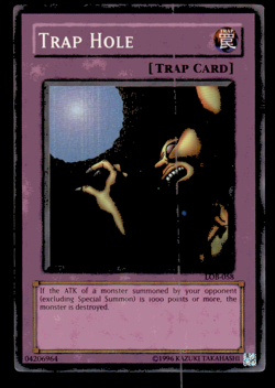 Yugioh! LP Trap Hole - LOB-058 - Super Rare - Unlimited Edition VLP - Image 1