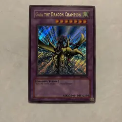 💎Yu-Gi-Oh! 💎Gaia the Dragon Champion HOLO LOB-125 1996 - Image 1