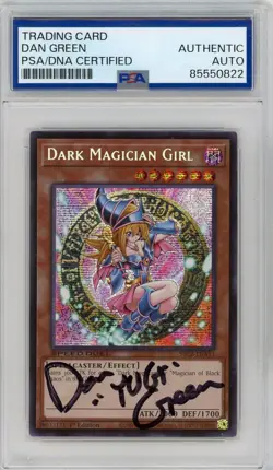 PSA Dan Green Signed Dark Magician Girl (PSR) SBC2-ENA13 Speed Duel Yu-Gi-Oh! - Image 1