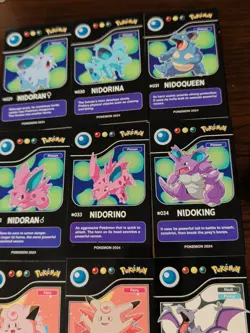 Lot of 9 Assorted 2024 Pokedex Black Pokemon Cards Lot# 3 - Image 3