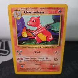 Charmeleon 24/102 Base Set Unlimited Pokemon TCG Card MP - Image 1