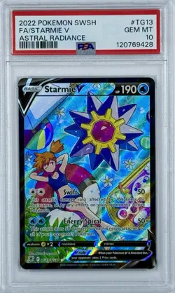 2022 Pokemon Sword Shield Astral Radiance #TG13 Full Art Starmie V PSA 10 GEM MT - Image 1