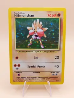 Hitmonchan Holo Rare Base Set 7/102 Pokemon Card - WOTC 1999 - Image 1