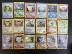 Vintage Holo Rare Pokemon Card Lot of 18 Cards WOTC- MP/HP Shadowless Mewtwo - Image 1
