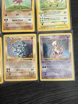Vintage Holo Rare Pokemon Card Lot of 18 Cards WOTC- MP/HP Shadowless Mewtwo - Image 4