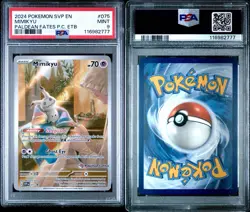 2024 POKEMON PALDEAN FATES POKEMON CENTER ETB PROMO SVP #075 MIMIKYU PSA 9 MINT - Image 3