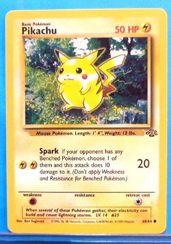Pokemon Jungle Pikachu Card Red Cheeksl 60/64 NEVER PLAYED ! PACK FRESH. MINT !! - Image 1