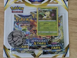 Pokemon Brilliant Stars 3-Pack Blister Leafeon promo | BRAND NEW & SEALED - Image 2