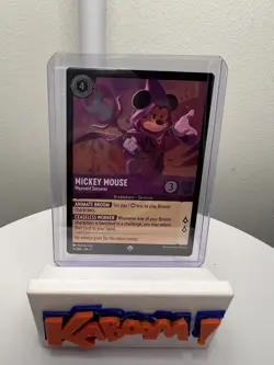 Disney Lorcana TCG Mickey Mouse Wayward Sorcerer FOIL Super Rare #51/204 - Image 1