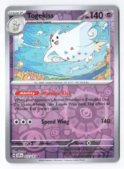 Togekiss 072/191 - SV08: Surging Sparks Pokemon Rare Reverse Holo NM - Image 1