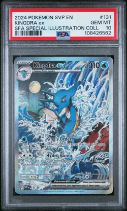 KINGDRA EX 2024 POKEMON SVP EN #131 SPECIAL ILLUSTRATION RARE PSA 10 Gem Mint - Image 1